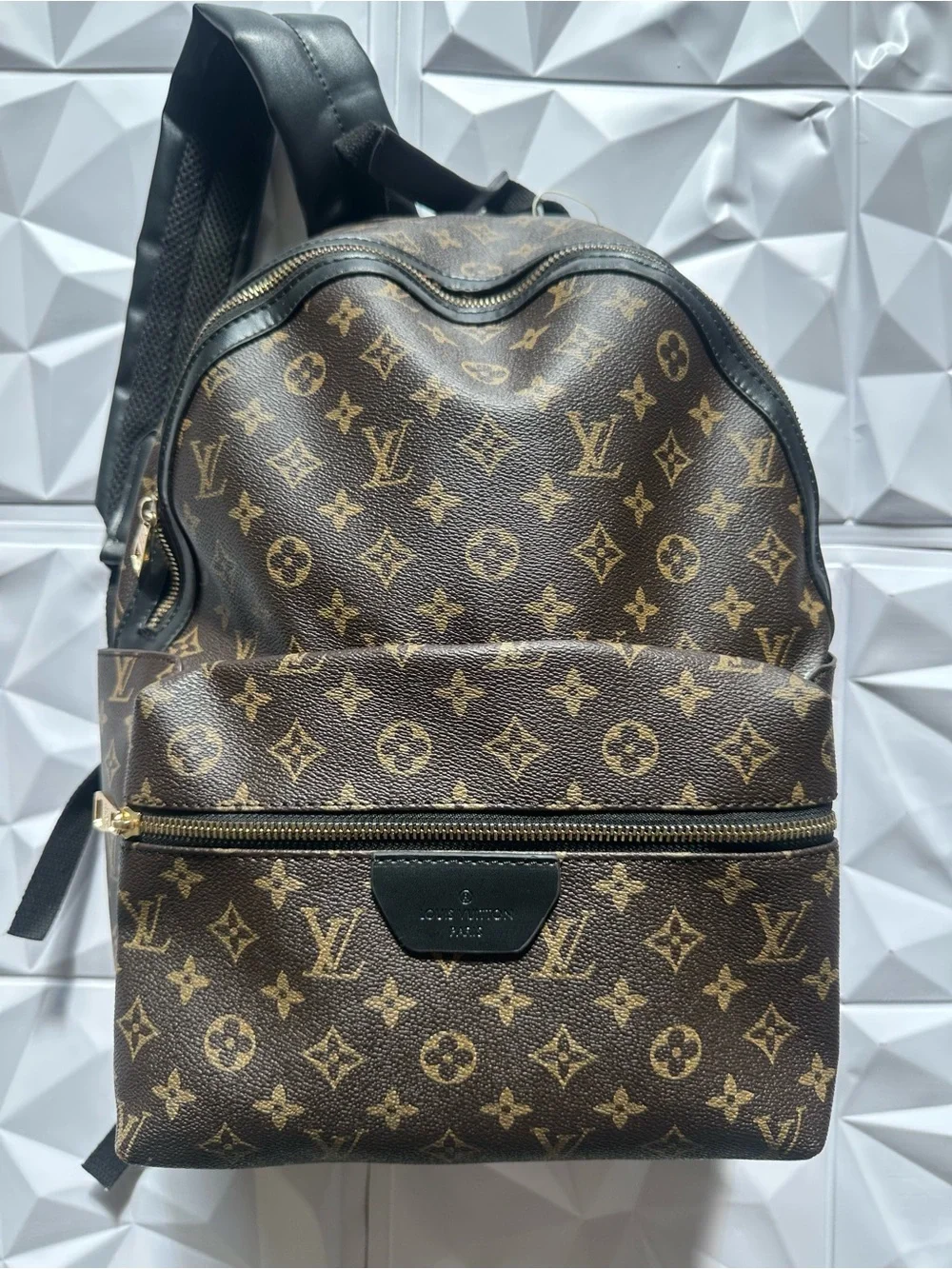 Louis Vuitton Monogram Canvas Backpack in Brown and Gold